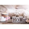 SELF ADHESIVE WALL MURAL STILL LIFE WITH THE INSCRIPTION HOME - SELF-ADHESIVE WALLPAPERS - WALLPAPERS