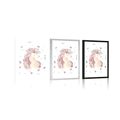 POSTER WITH MOUNT MAGICAL UNICORN - FAIRYTALE CREATURES - POSTERS