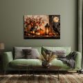WANDBILD HERBSTLICHES STILLLEBEN MIT RABEN - HALLOWEEN- UND HORROR-BILDER - BILDER