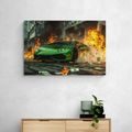 WANDBILD GRÜNES LAMBORGHINI HURACÁN - BILDER - 🔥 TOTALAUSVERKAUF