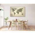 CANVAS PRINT OLD MAP OF THE WORLD ON AN ABSTRACT BACKGROUND - PICTURES OF MAPS - PICTURES