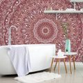 TAPETA MANDALA U VINTAGE STILU U RUŽIČASTOJ NIJANSI - TAPETE FENG SHUI - TAPETE