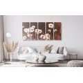 IMPRESSION SUR TOILE EN 5 PARTIES HERBE COTON - IMPRESSION SUR TOILE DE NATURE ET PAYSAGE - IMPRESSION SUR TOILE