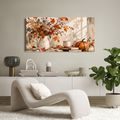 QUADRO SU TELA – CALDA COMPOSIZIONE AUTUNNALE CON LIBRI - QUADRI DI NATURE MORTE - STAMPE E QUADRI