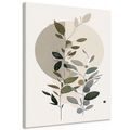 CANVAS PRINT MINIMALIST PLANTS IN BOHO STYLE - PICTURES OF TREES AND LEAVES - PICTURES