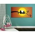 CANVAS PRINT OWL FAMILY ON A TREE BRANCH - PICTURES OF ANIMALS{% if product.category.pathNames[0] != product.category.name %} - PICTURES{% endif %}