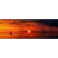 CANVAS PRINT LONELY BOAT - PICTURES OF NATURE AND LANDSCAPE - PICTURES