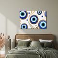 TABLEAU SUR TOILE – ŒIL BLEU AUX ORNEMENTS - TABLEAUX PAR THÈME - TABLEAUX