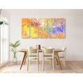 5-PIECE CANVAS PRINT SYMPHONY OF COLORS - ABSTRACT PICTURES{% if product.category.pathNames[0] != product.category.name %} - PICTURES{% endif %}