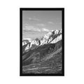 POSTER BEAUTIFUL VIEW FROM THE MOUNTAINS IN BLACK AND WHITE - BLACK AND WHITE - POSTERS