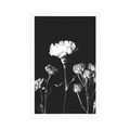 POSTER ELEGANT BLACK AND WHITE FLOWERS - BLACK AND WHITE - POSTERS