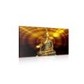 CANVAS PRINT BUDDHA STATUE WITH AN ABSTRACT BACKGROUND - PICTURES FENG SHUI - PICTURES