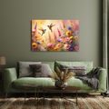 TABLEAU SUR TOILE – COLIBRIS ET FLEURS - TABLEAUX - 🔥 VENTE TOTALE