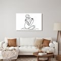 WANDBILD ABSTRAKTE UMARMUNG IN LINIE - WANDBILDER FRAUEN - BILDER