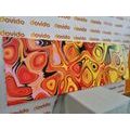 CANVAS PRINT CREATIVE ART IN SHADES OF RED AND YELLOW - ABSTRACT PICTURES - PICTURES