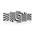 5-PIECE CANVAS PRINT BLACK AND WHITE ILLUSION - BLACK AND WHITE PICTURES - PICTURES