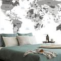 WALLPAPER BLACK AND WHITE MAP WITH A BLUE CONTRAST - WALLPAPERS MAPS - WALLPAPERS