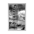 POSTER UNIQUE LONDON AND THE RIVER THAMES IN BLACK AND WHITE - BLACK AND WHITE - POSTERS