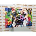 IMPRESSION SUR TOILE BOULEDOGUE POP-ART - POP ART IMPRESSIONS SUR TOILE - IMPRESSION SUR TOILE