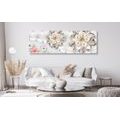 WANDBILD SCHMUCK MIT BLUMENMUSTER - ABSTRAKTE BILDER - BILDER