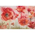 SELF ADHESIVE WALLPAPER PAINTED POPPIES ON THE FIELD - SELF-ADHESIVE WALLPAPERS - WALLPAPERS