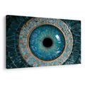 TABLEAU SUR TOILE – ŒIL TURQUOISE DANS L’OR - TABLEAUX PAR THÈME - TABLEAUX