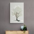 CANVAS PRINT TREE WITH A TOUCH OF MINIMALISM - PICTURES OF TREES AND LEAVES - PICTURES