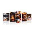 5-PIECE CANVAS PRINT ART IN AN ABSTRACT DESIGN - ABSTRACT PICTURES - PICTURES