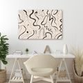 TABLEAU SUR TOILE – FLUX ABSTRAIT DE LIGNES NOIRES - IMAGES FORMES ABSTRAITES - TABLEAUX