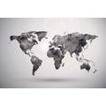 SELF ADHESIVE WALLPAPER POLYGONAL MAP OF THE WORLD IN BLACK AND WHITE - SELF-ADHESIVE WALLPAPERS - WALLPAPERS