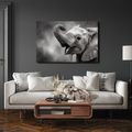 WANDBILD ELEFANTENBABY IN SCHWARZ-WEISS - BILDER VON ELEFANTEN - BILDER