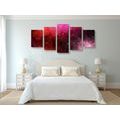 5-PIECE CANVAS PRINT MANDALA WITH A GALACTIC BACKGROUND - PICTURES FENG SHUI - PICTURES