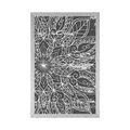 POSTER TEXTUR DES MANDALAS IN SCHWARZ-WEISS - FENG SHUI - POSTER