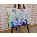 CANVAS PRINT MODERN PAINTED PEONIES - PICTURES FLOWERS - PICTURES