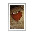 POSTER WITH MOUNT HEART ON A STUMP - LOVE - POSTERS