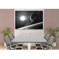 CANVAS PRINT PLANET IN SPACE IN BLACK AND WHITE - BLACK AND WHITE PICTURES - PICTURES