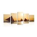 5-PIECE CANVAS PRINT BEAUTIFUL SUNSET AT SEA - PICTURES OF NATURE AND LANDSCAPE - PICTURES