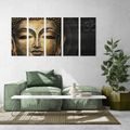 5-PIECE CANVAS PRINT BUDDHA FACE - PICTURES FENG SHUI - PICTURES