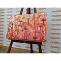 CANVAS PRINT DANDELION IN SHADES OF ORANGE - ABSTRACT PICTURES - PICTURES