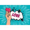TAPETE MIT POP-ART-DESIGN - LOVE - POP-ART-TAPETEN - TAPETEN