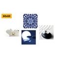 CANVAS PRINT SET FENG SHUI IN WHITE-BLUE DESIGN - SET OF PICTURES - PICTURES