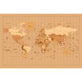 SELF ADHESIVE WALLPAPER WORLD MAP IN BEIGE SHADE - SELF-ADHESIVE WALLPAPERS - WALLPAPERS