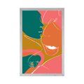 AFFICHE COUPLE HEUREUX AUX COULEURS PASTEL - DE NOTRE ATELIER - AFFICHES