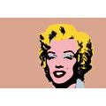 TAPETE POP-ART VON MARILYN MONROE AUF BRAUNEM HINTERGRUND - POP-ART-TAPETEN - TAPETEN