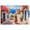 WANDBILD SOMMERLICHE GASSE ZUM MEER - BILDER MEER UND STRAND - BILDER