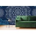 SELF ADHESIVE WALLPAPER BLUE MANDALA WITH AN ABSTRACT PATTERN - SELF-ADHESIVE WALLPAPERS - WALLPAPERS