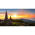 WANDBILD SONNENAUFGANG AM MORGEN ÜBER THAILAND - BILDER VON NATUR UND LANDSCHAFT - BILDER