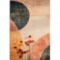 WANDBILD MUSTER MIT BLUME PEACH FUZZ - WANDBILDER ABSTRAKTE FORMEN - BILDER