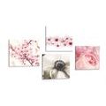 CANVAS PRINT SET DELICACY OF FLOWERS - SET OF PICTURES - PICTURES