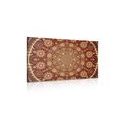 CANVAS PRINT DECORATIVE MANDALA WITH LACE IN BURGUNDY COLOR - PICTURES FENG SHUI - PICTURES